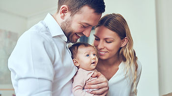Parents with newborn baby